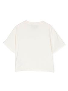 Emporio Armani Kids logo-print cotton T-shirt - Beige