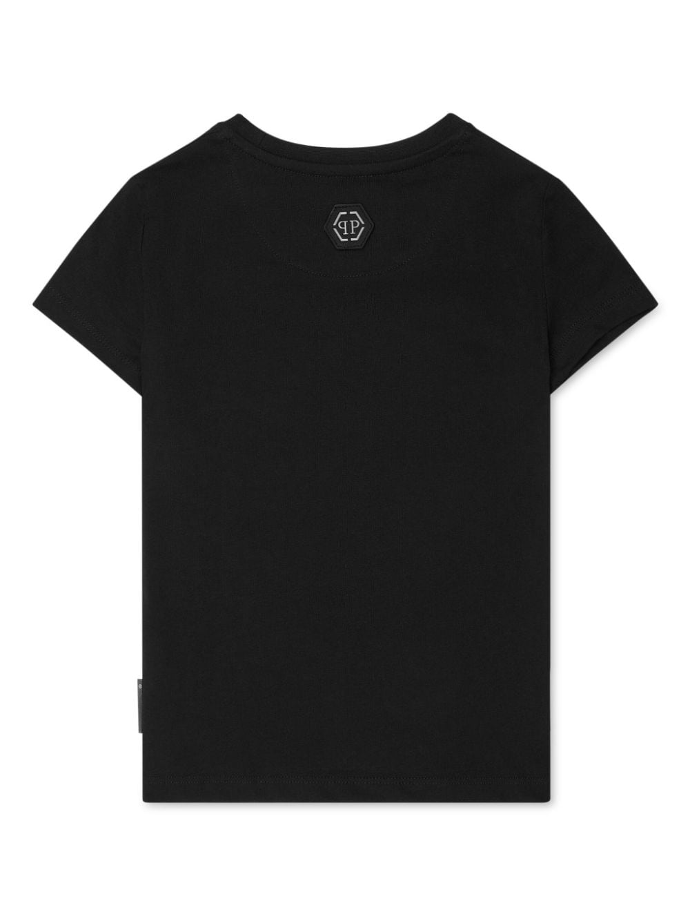 Philipp Plein Junior T-shirt verfraaid met kristallen - Zwart