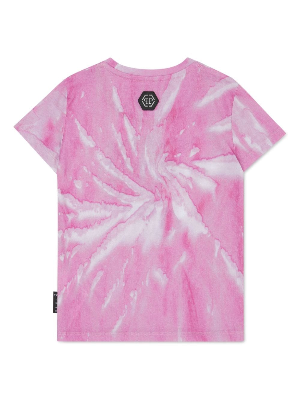 Philipp Plein Junior T-shirt met tie-dye print - Roze