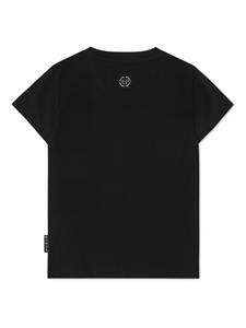 Philipp Plein Junior T-shirt verfraaid met pailletten - Zwart