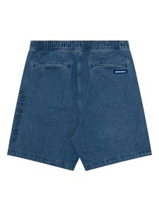 AAPE BY *A BATHING APE logo-embossed denim shorts - Blauw