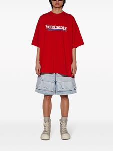 VETEMENTS Cargo denim shorts - Blauw