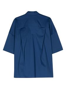 Semicouture Popeline blousemet korte mouwen - Blauw