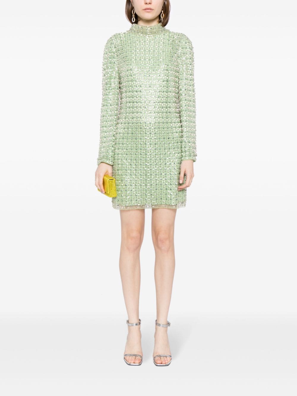 Jenny Packham Mini-jurk verfraaid met kristallen - Groen