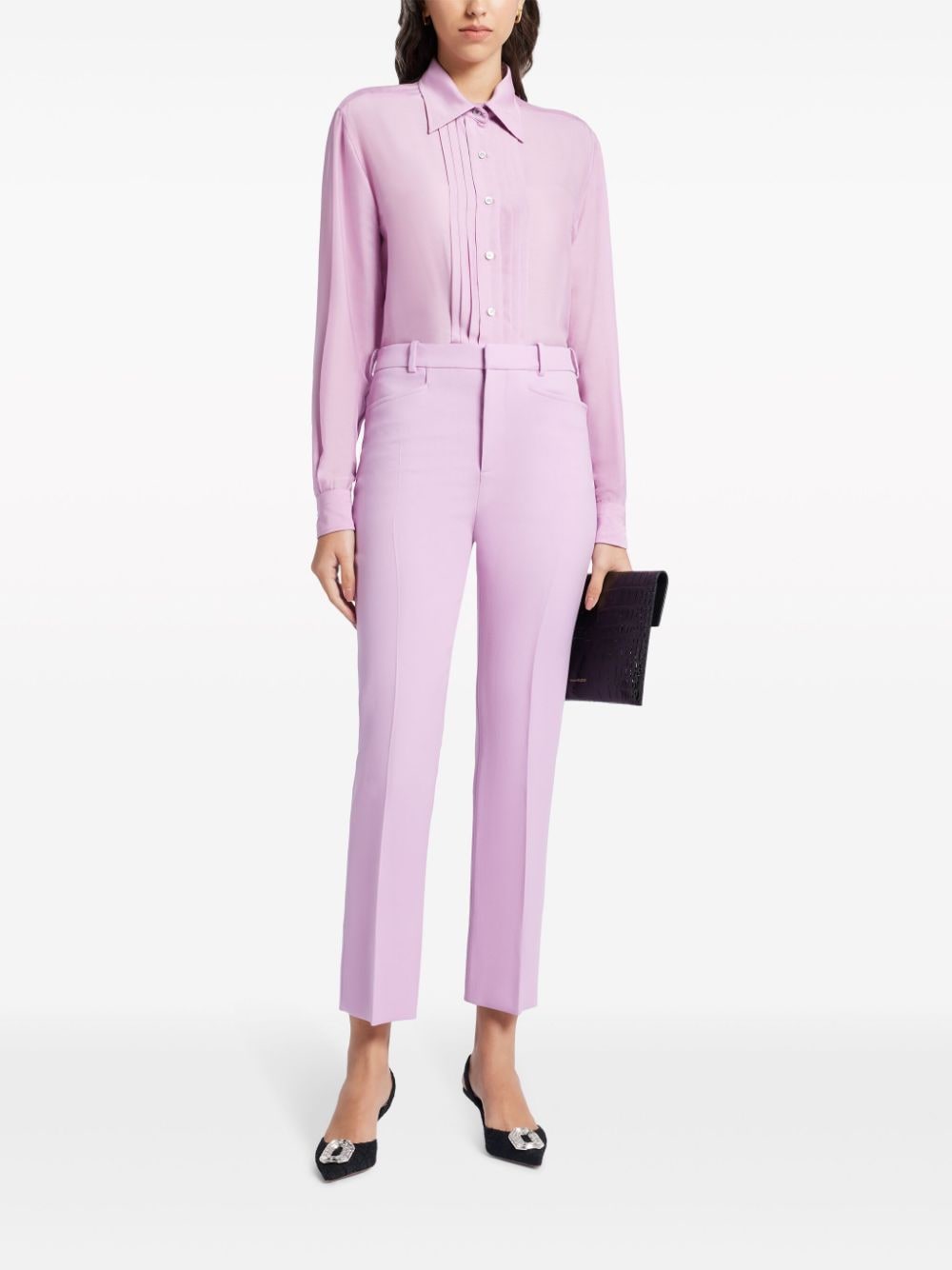TOM FORD mid-rise tailored trousers - Roze