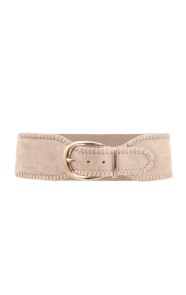 The Musthaves Suede Tailleriem Stretch Beige