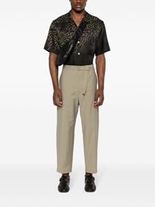 LEMAIRE belted tapered trousers - Groen