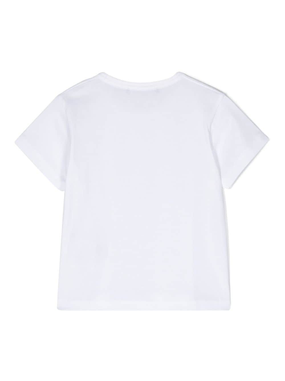 Acne Studios Kids Katoenen T-shirt met logopatch - Wit