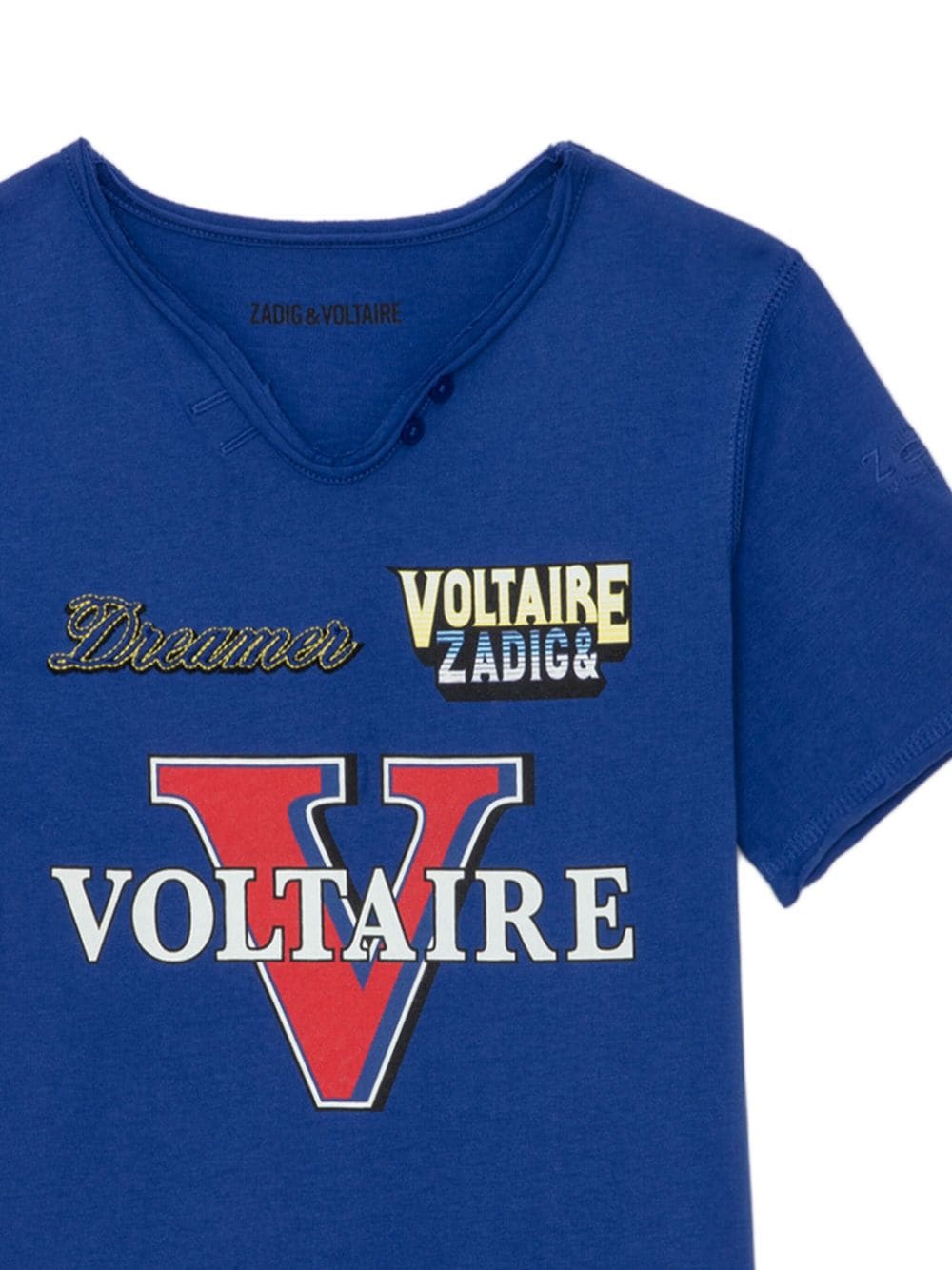Zadig & Voltaire Kids Voltaire-print T-shirt - Blauw