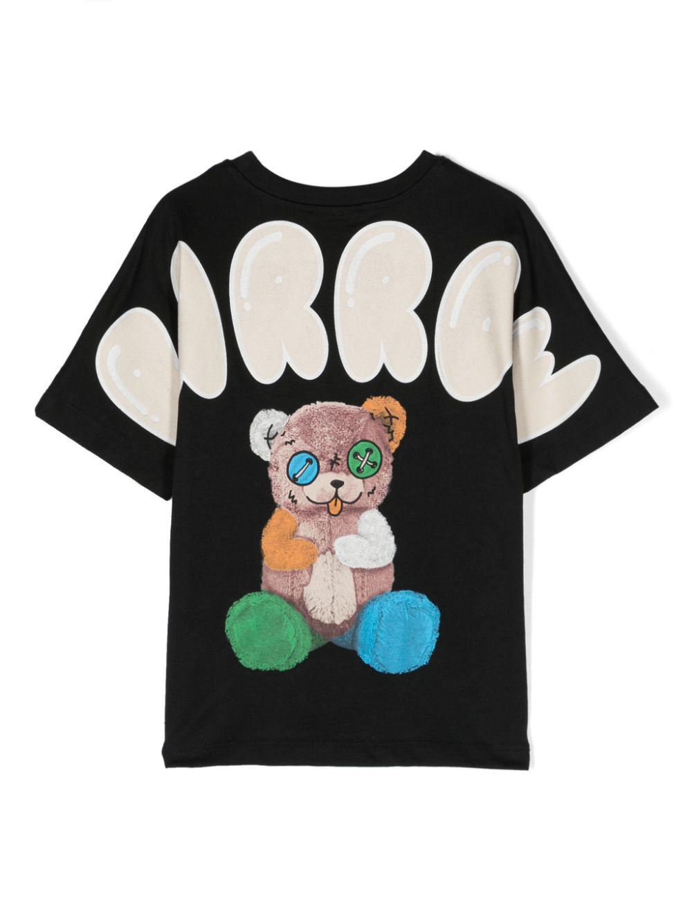 Barrow kids T-shirt met teddybeerprint - Zwart
