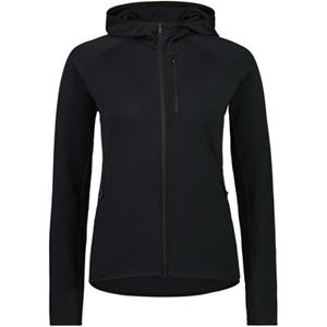 Mons Royale - Women's Approach Merino Shift Fleece Hood - Fleecevest, zwart