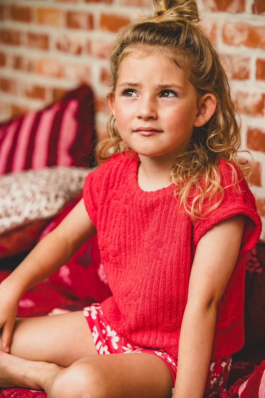 Looxs Revolution Badstof sweater reliëf voor meisjes in de kleur