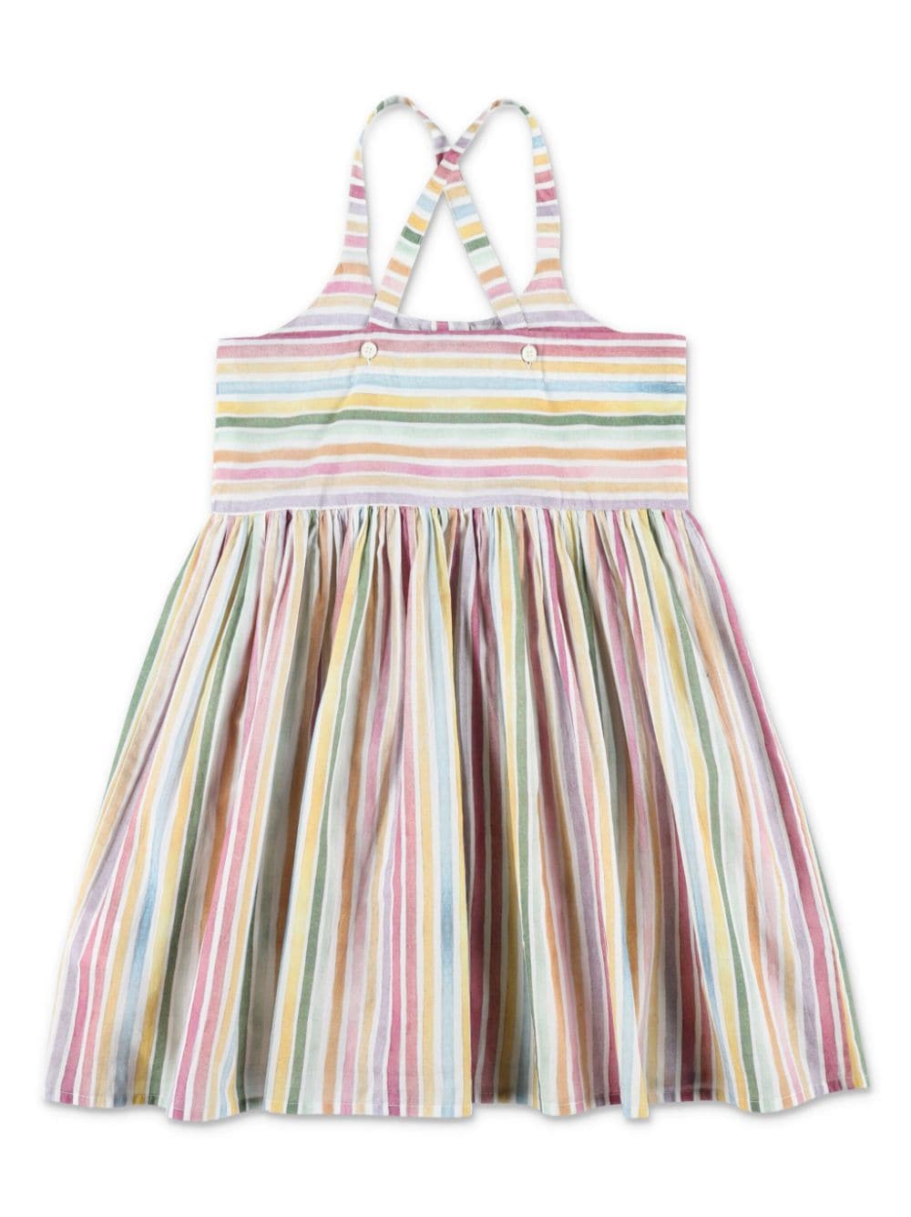 Stella McCartney Kids striped flared dress - Roze