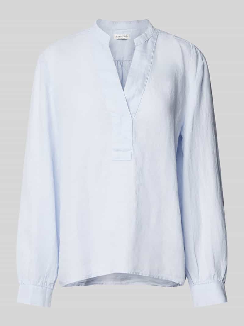 Marc O'Polo Linnen blouse met tuniekkraag