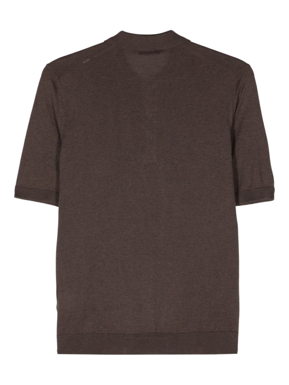 Barba short-sleeve silk polo shirt - Bruin