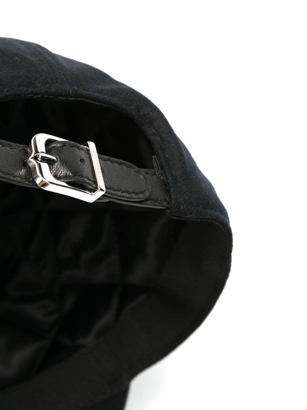 Corneliani Honkbalpet met geborduurd logo - Zwart