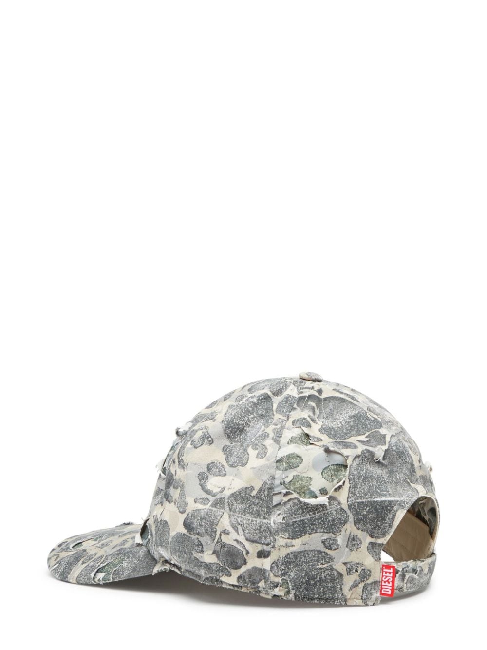 Diesel C-Steven camouflage-pattern cap - Groen