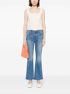 MOTHER whiskering effect mid-rise flared jeans - Blauw