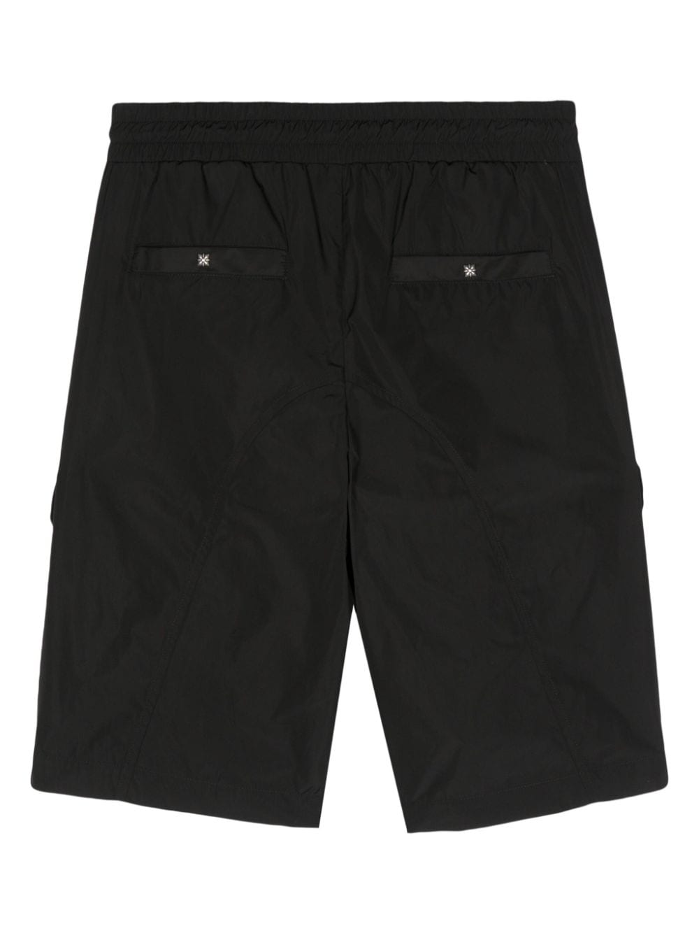 John Richmond leather-trim bermuda shorts - Zwart