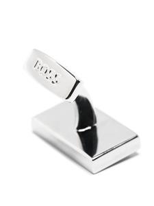 BOSS engraved-logo cufflinks - Zilver