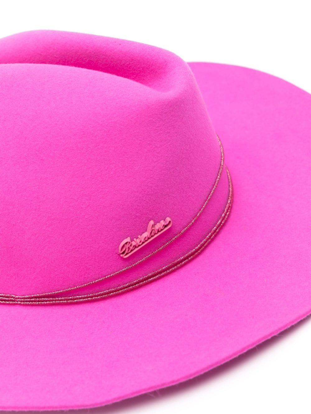 Borsalino felted fedora hat - Roze