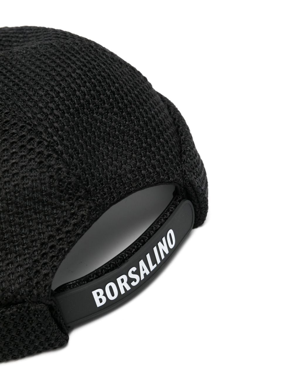 Borsalino logo-patch turn-up brim hat - Zwart