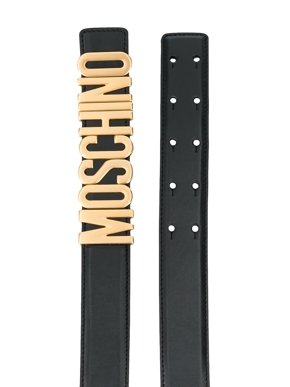 Moschino Riem met logo plakkaat - Zwart