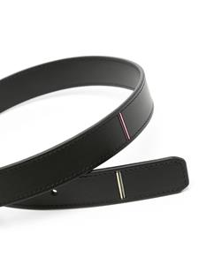 Paul Smith stripe-detail leather belt - Zwart