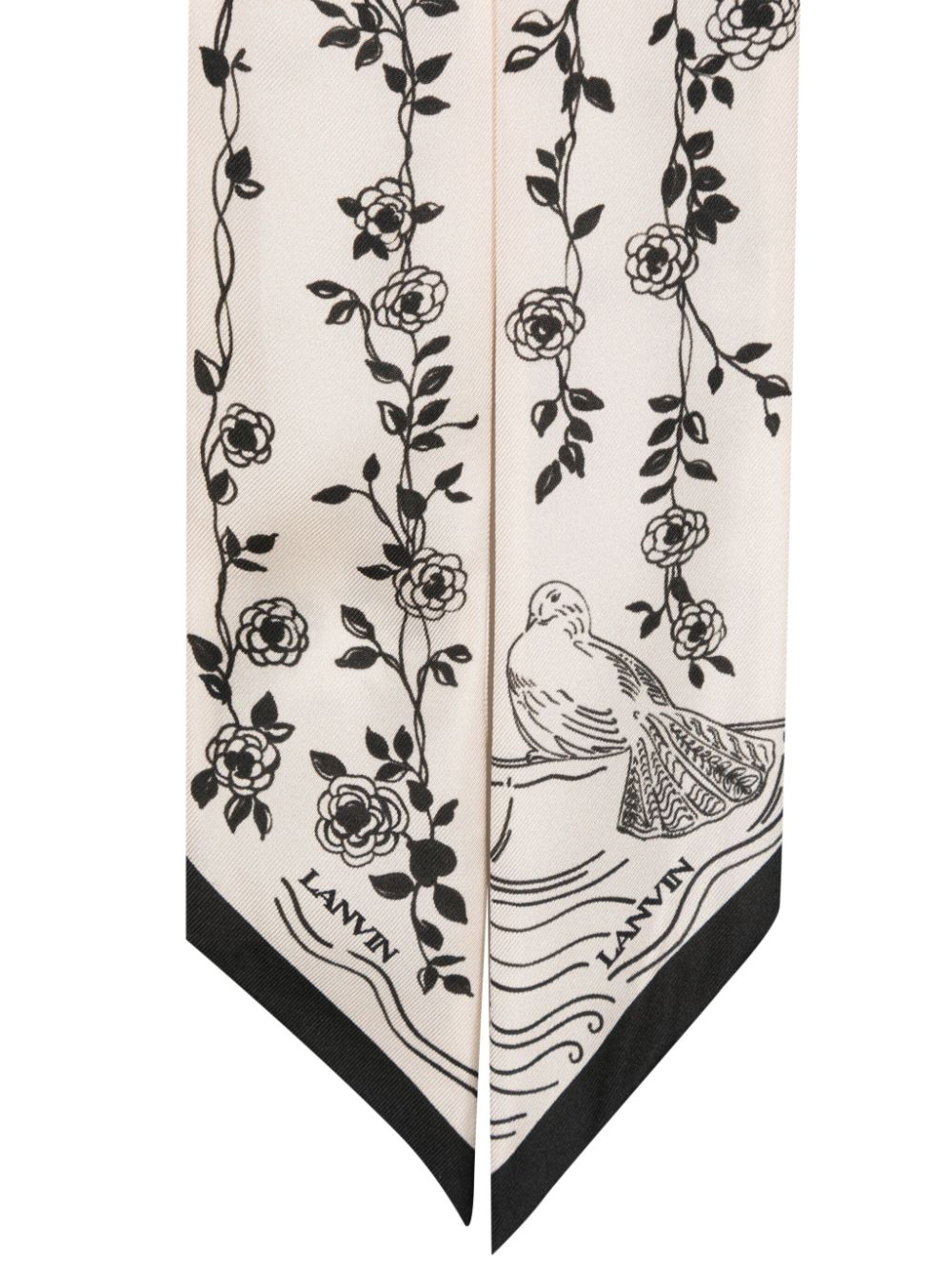 Lanvin Sjaal met bloemenprint - Beige