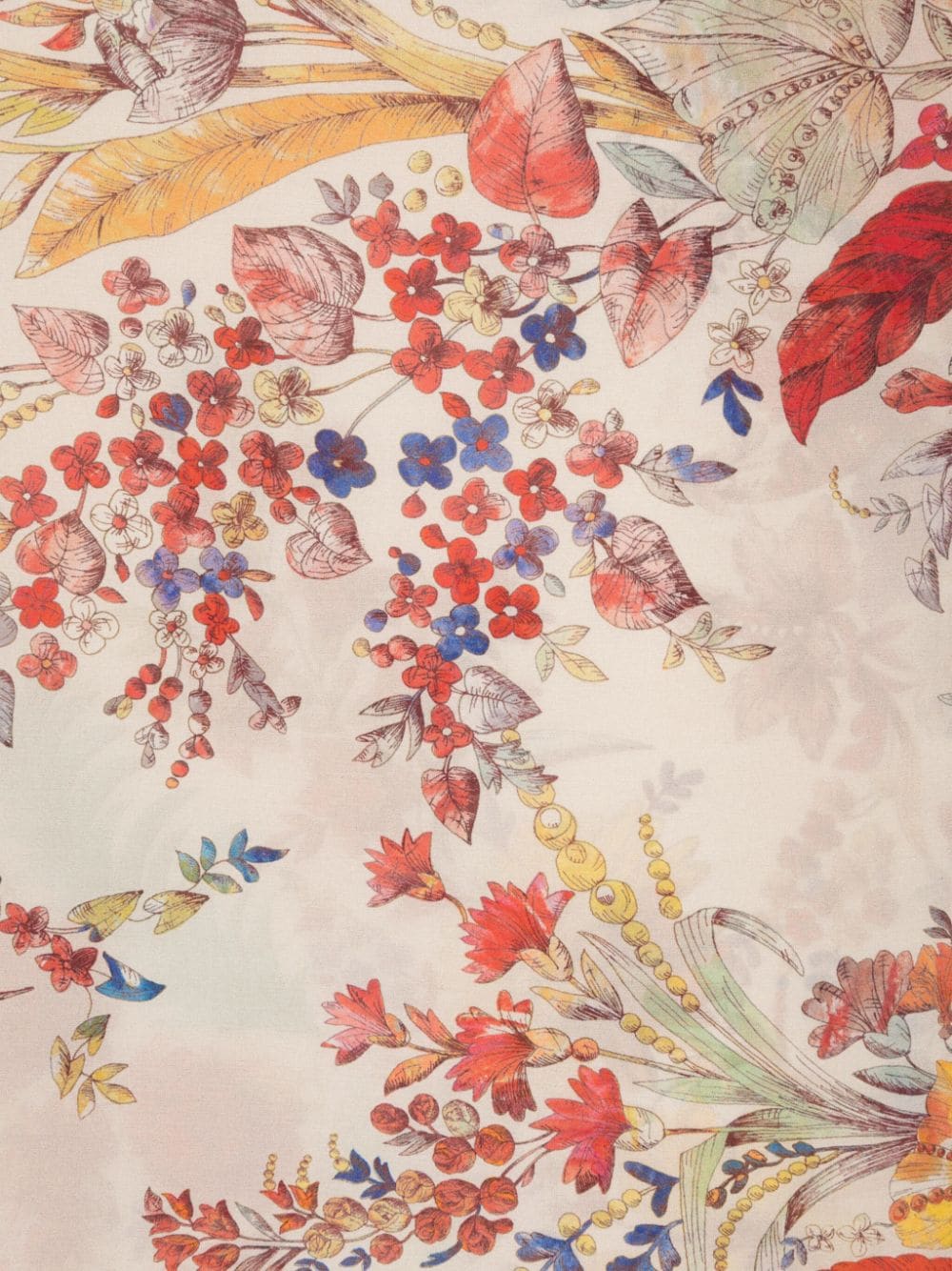 Carine Gilson Sjaal met bloemenprint - Beige