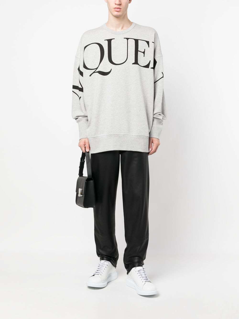 Alexander McQueen Sweater met logoprint - Grijs