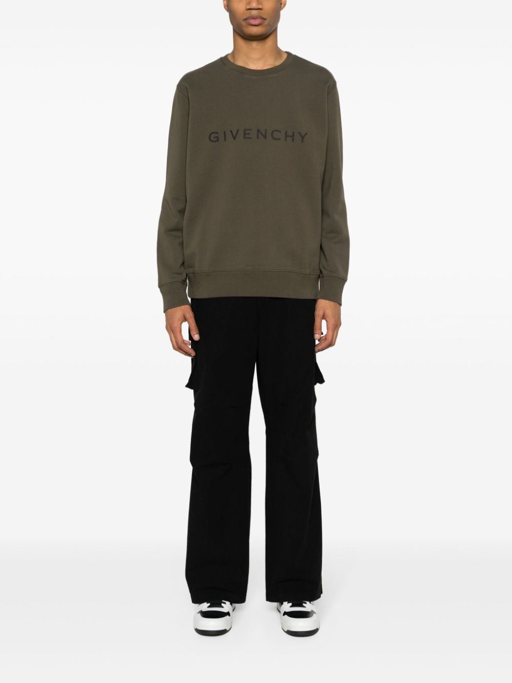 Givenchy Katoenen sweater met print - Groen