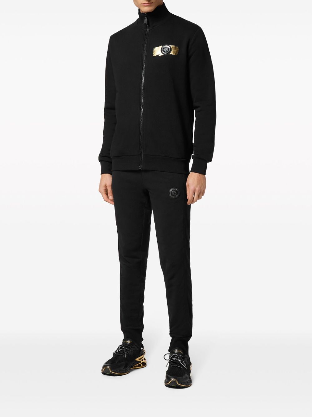 Plein Sport cotton zip-up sweatshirt - Zwart