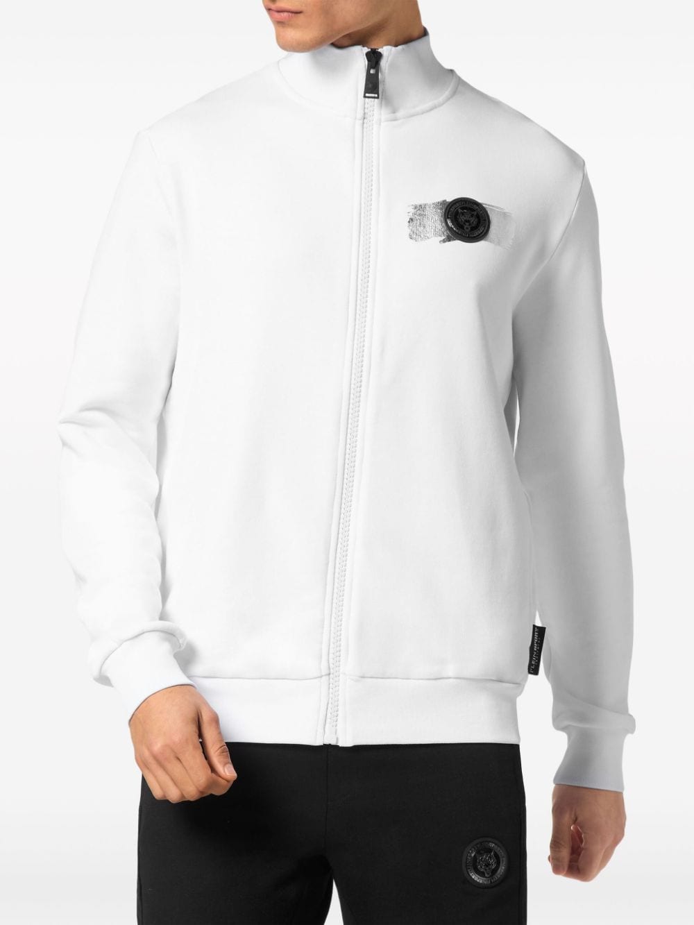Plein Sport cotton zip-up sweatshirt - Wit