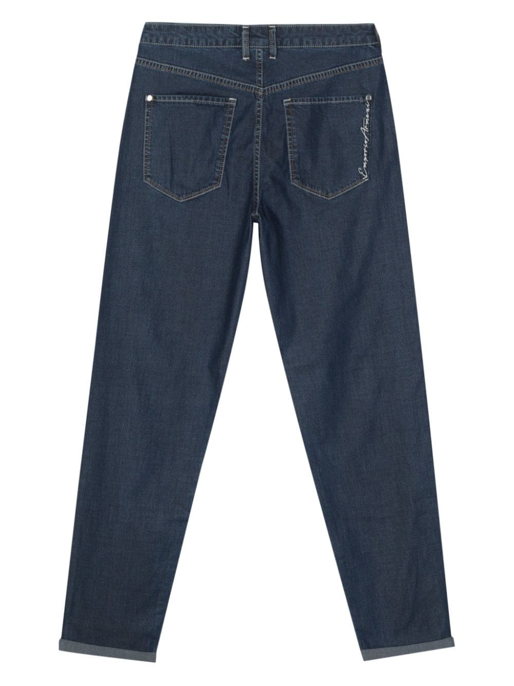 Emporio Armani J5A regular-fit mid waist jeans - Blauw