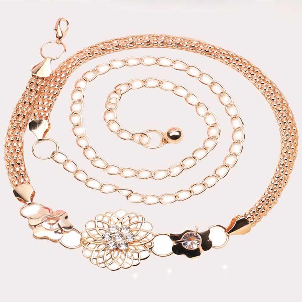 Liboshiye Luxury Elegant Waist Chain Statement Women Body Chain Fashion Jewelry Belts Waistband