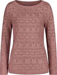 Your Look... for less! Dames Ajourpullover rozenhout Maat