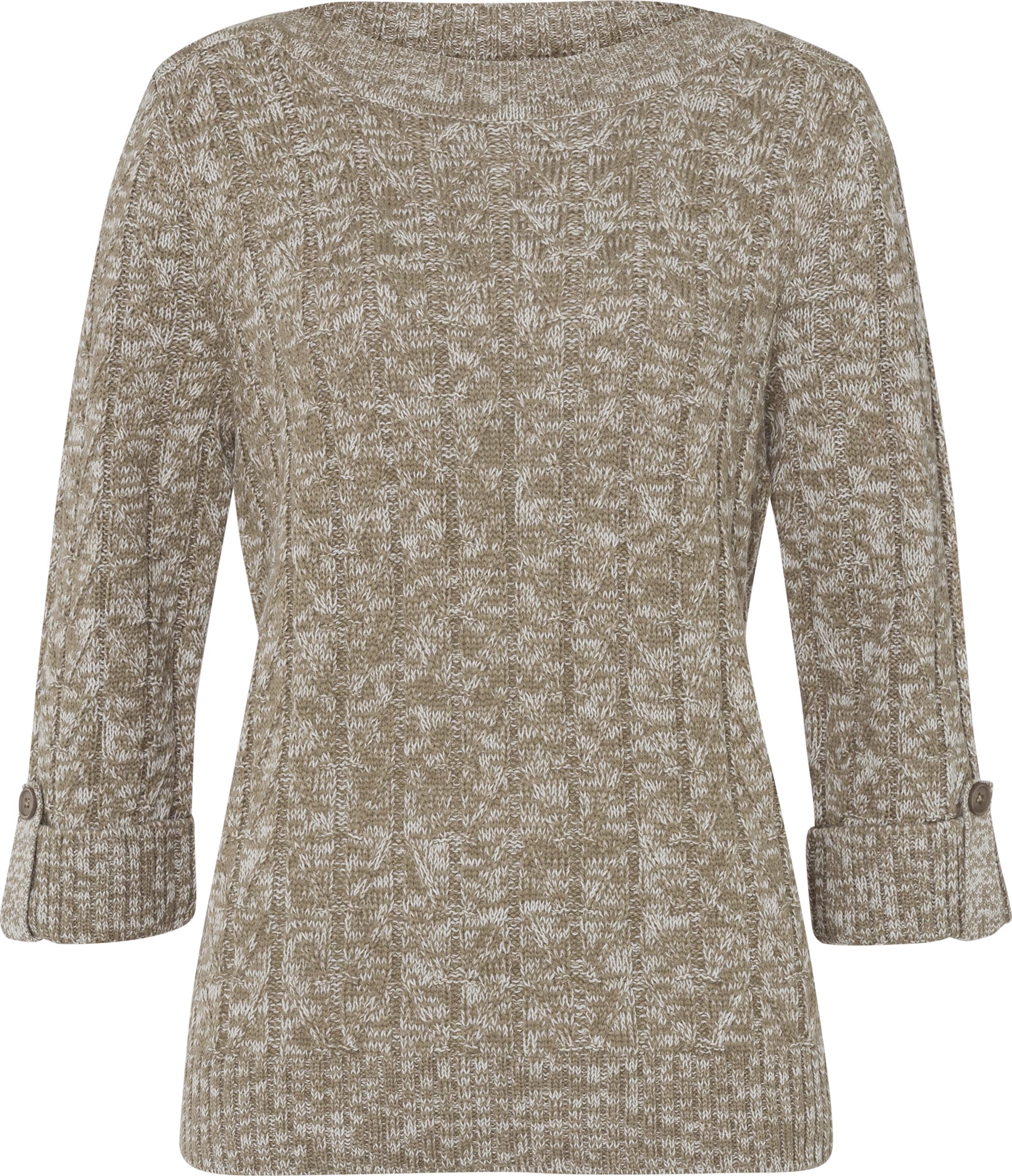 Your Look... for less! Dames Pullover taupe/ecru gemêleerd Maat