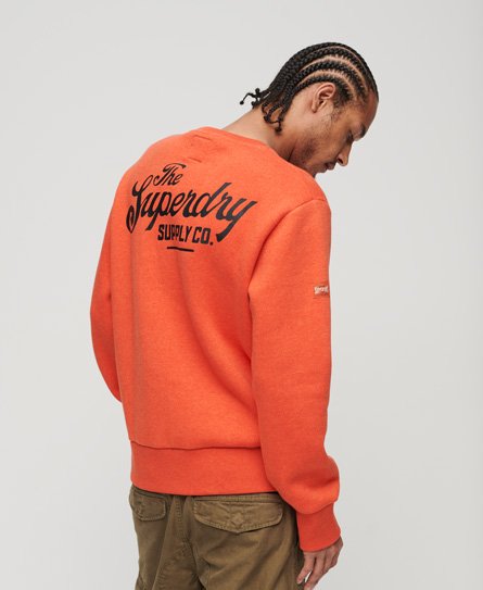 Superdry Mannen Workwear Trade Sweatshirt Oranje