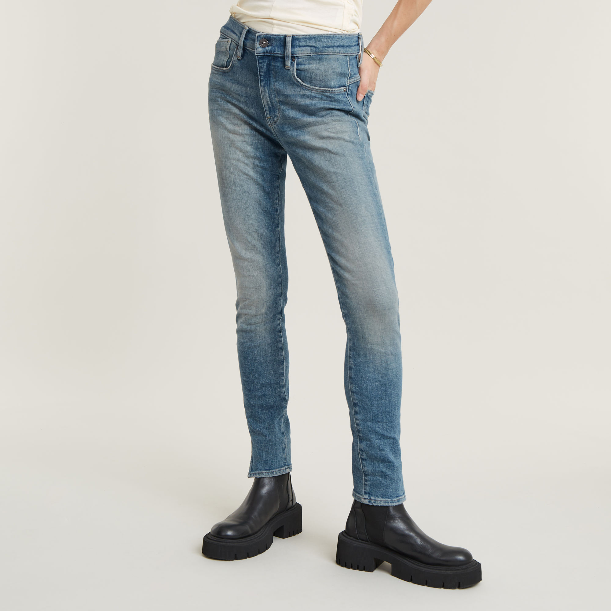 G-Star RAW Lhana Skinny Split Jeans - Lichtblauw - Dames
