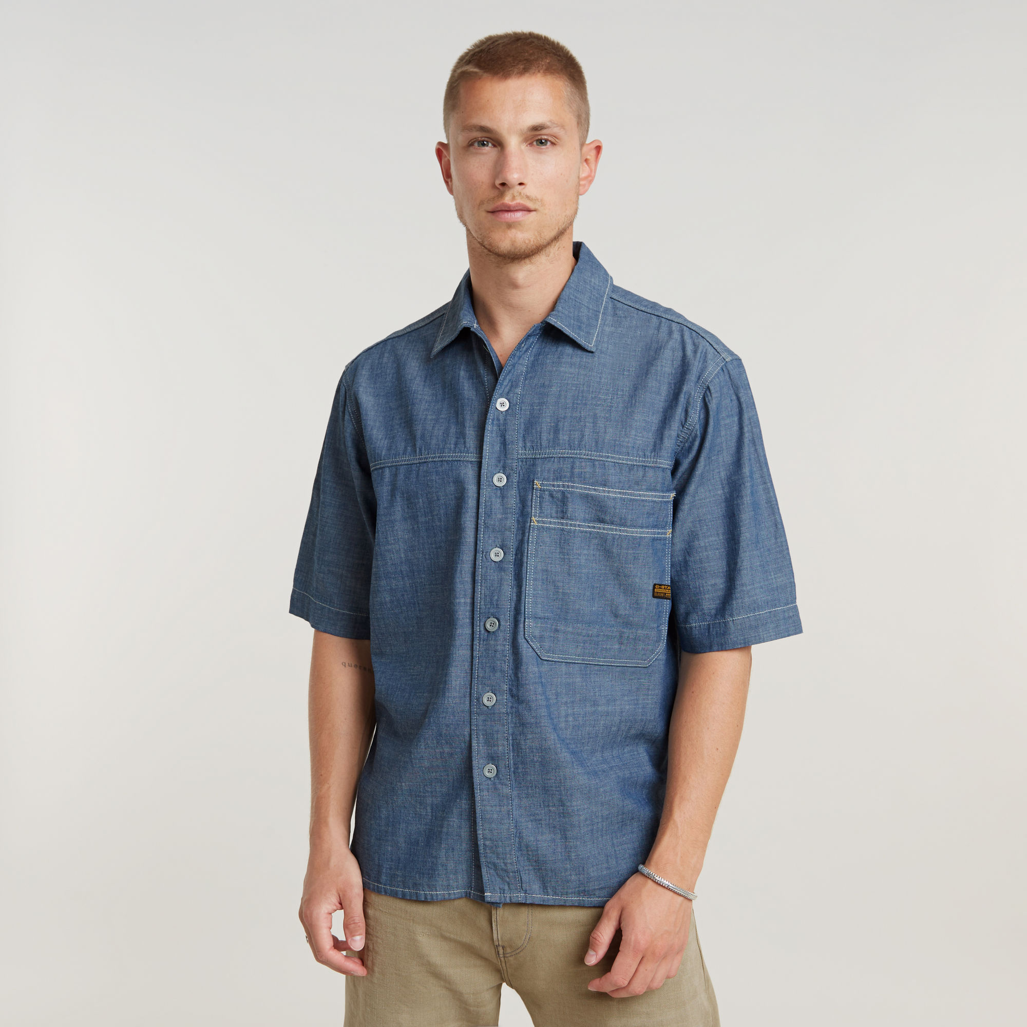 G-Star RAW Double Pocket Relaxed Shirt - Donkerblauw - Heren