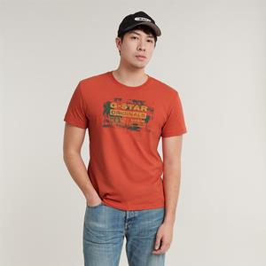 G-Star RAW Framed Palm Originals T-Shirt - Rood - Heren
