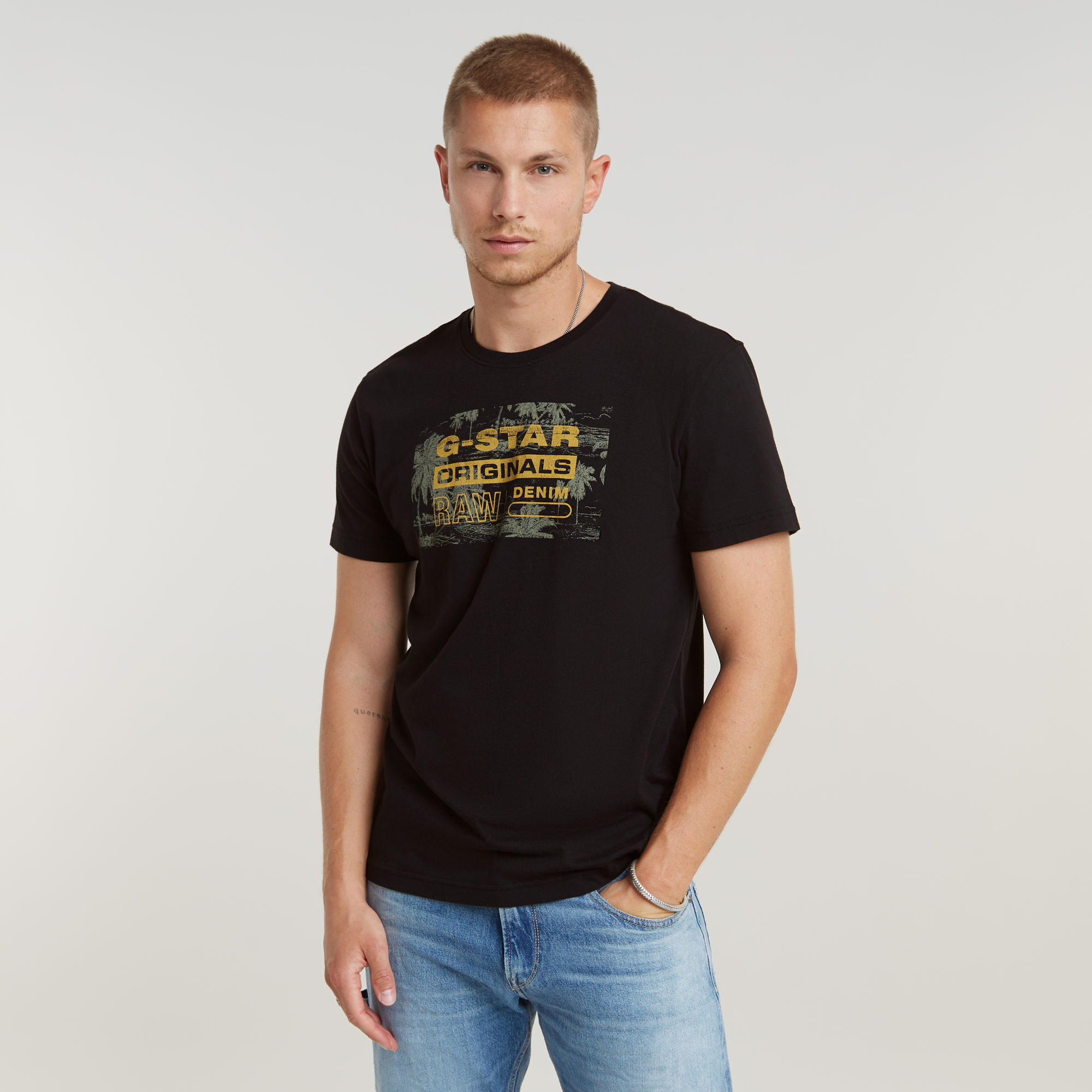 G-Star RAW Framed Palm Originals T-Shirt - Zwart - Heren