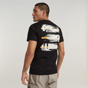 G-Star RAW RAW Painted Back Graphic T-Shirt - Zwart - Heren