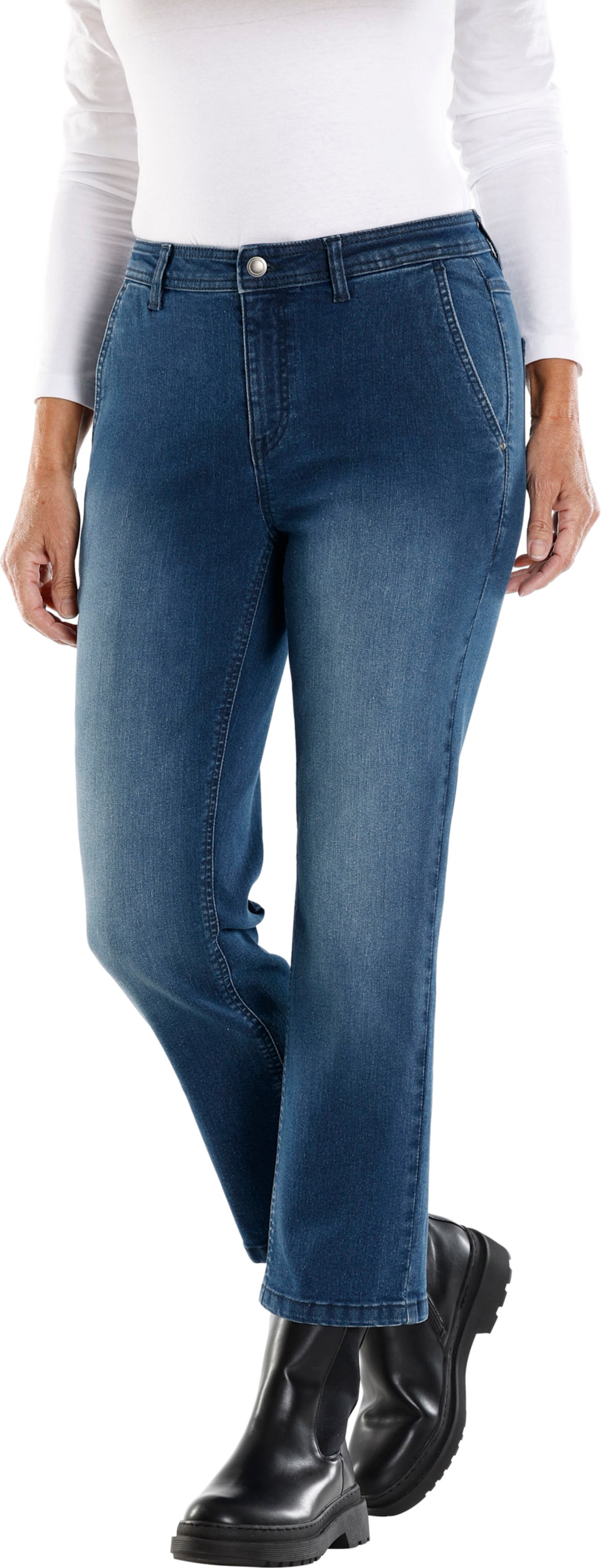 Your Look... for less! Dames 7/8-jeans blue-stonewashed Maat