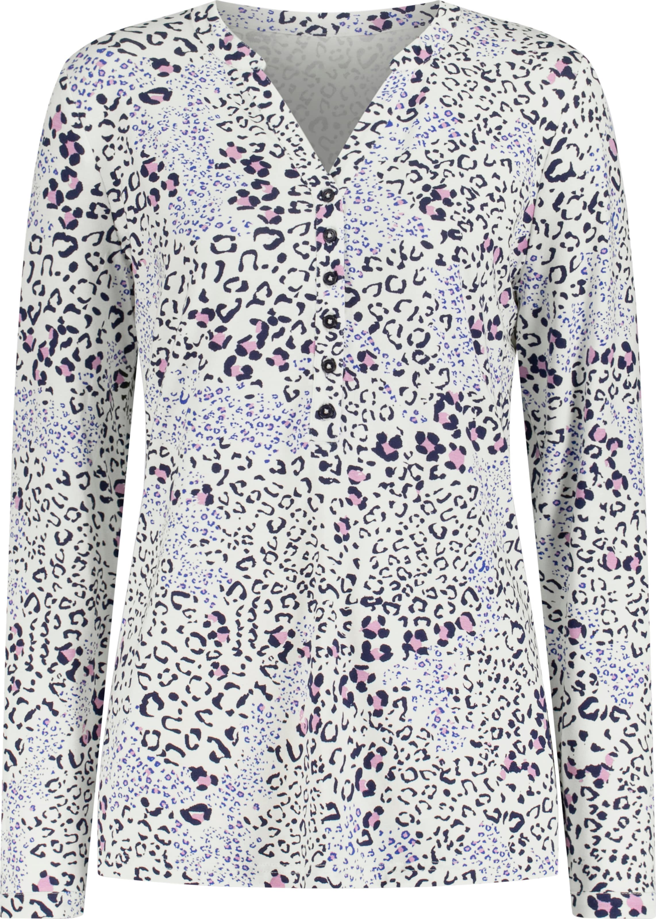 Your Look... for less! Dames Jerseyblouse ecru/marine geprint Maat