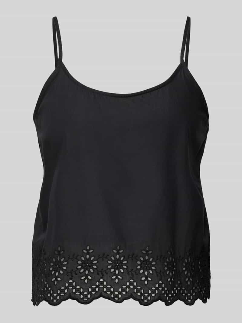 Only Blousetop met broderie anglaise, model 'LOU'