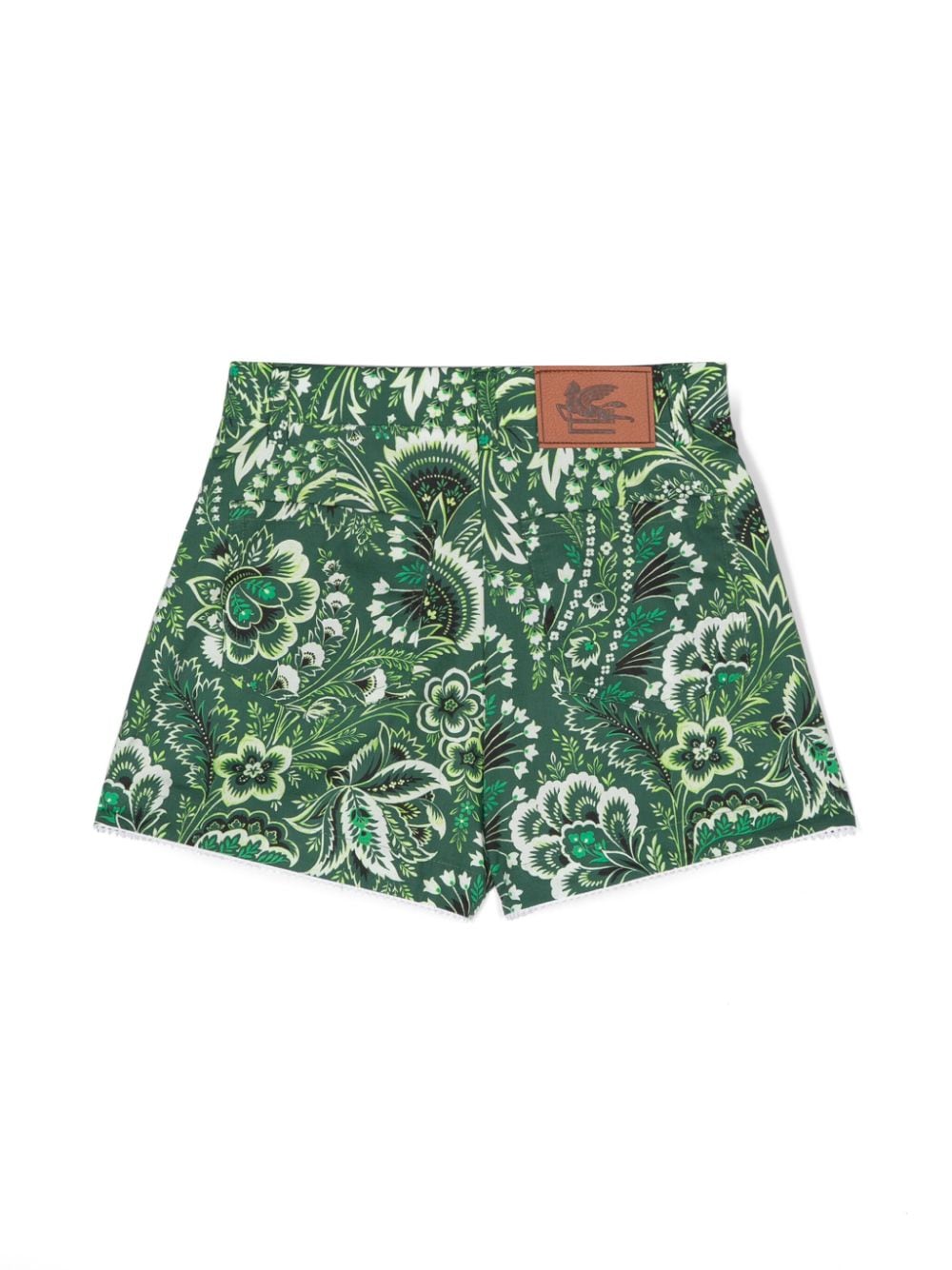 ETRO KIDS Shorts met paisley-print en patroon - Groen