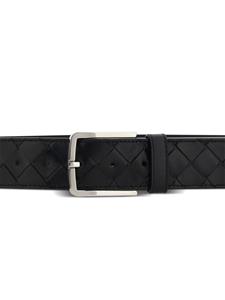 Bottega Veneta Intrecciato leather belt - Zwart