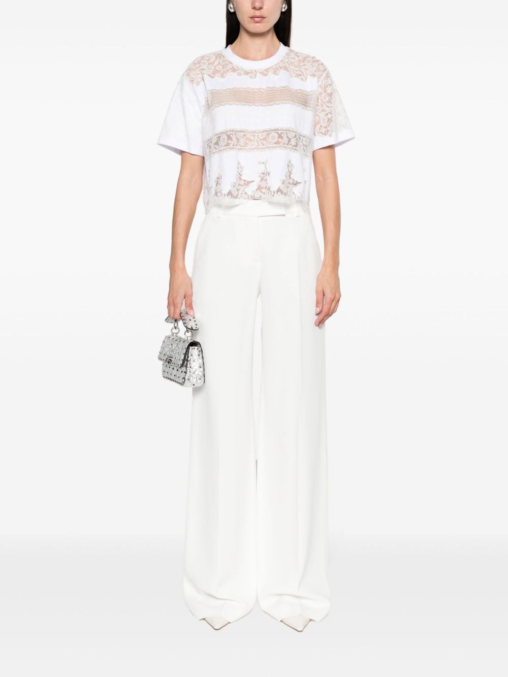 Ermanno Scervino mid-rise tailored palazzo pants - Wit